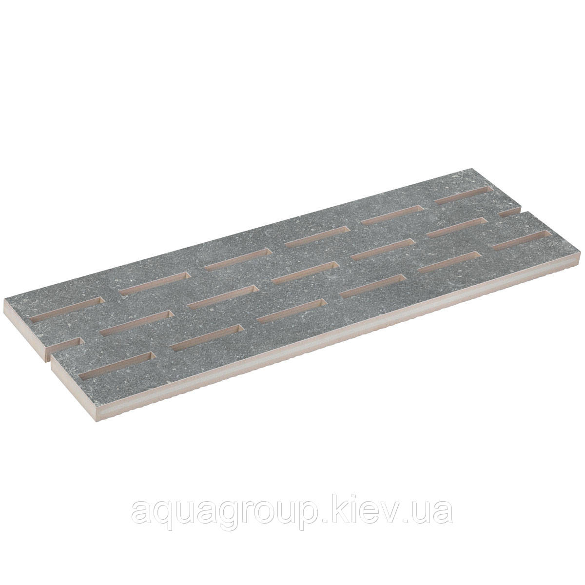 Aquaviva Переливна решітка Aquaviva Granito Gray, 595x195x20 мм