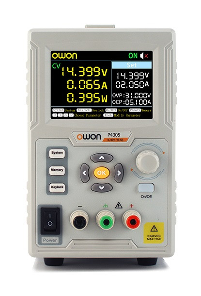 P4305 блок живлення OWON, регульований, 1 канал: 0-30 В, 0-5 А