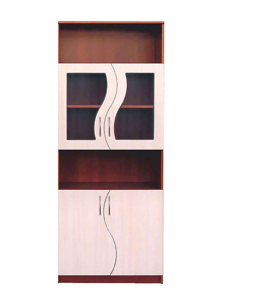 Шкаф-витрина Эврика Венге Магия/Дуб Молочный МАКСИ-МЕбель(9382 ...