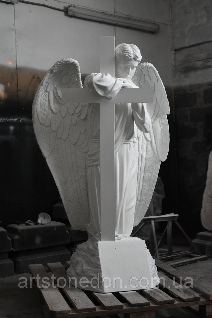 Мемориальная скульптура. Статуя Ангел на могилу 175 см из литьевого камня - фото 9 - id-p178231409