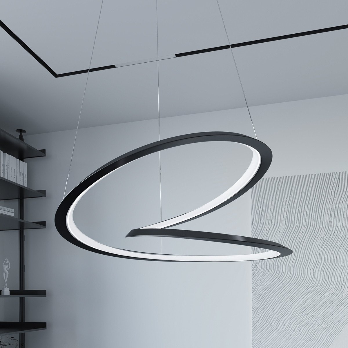 Люстра MJ-Light HELIX D600 4000K BK 12026, фото 1