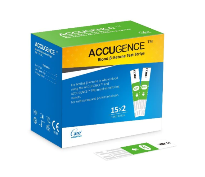 Тест-смужки для вимірювання рівня Кетонів у крові AccuGence 30 шт