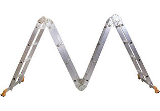 Драбина шарнірна алюмінієва 4х4