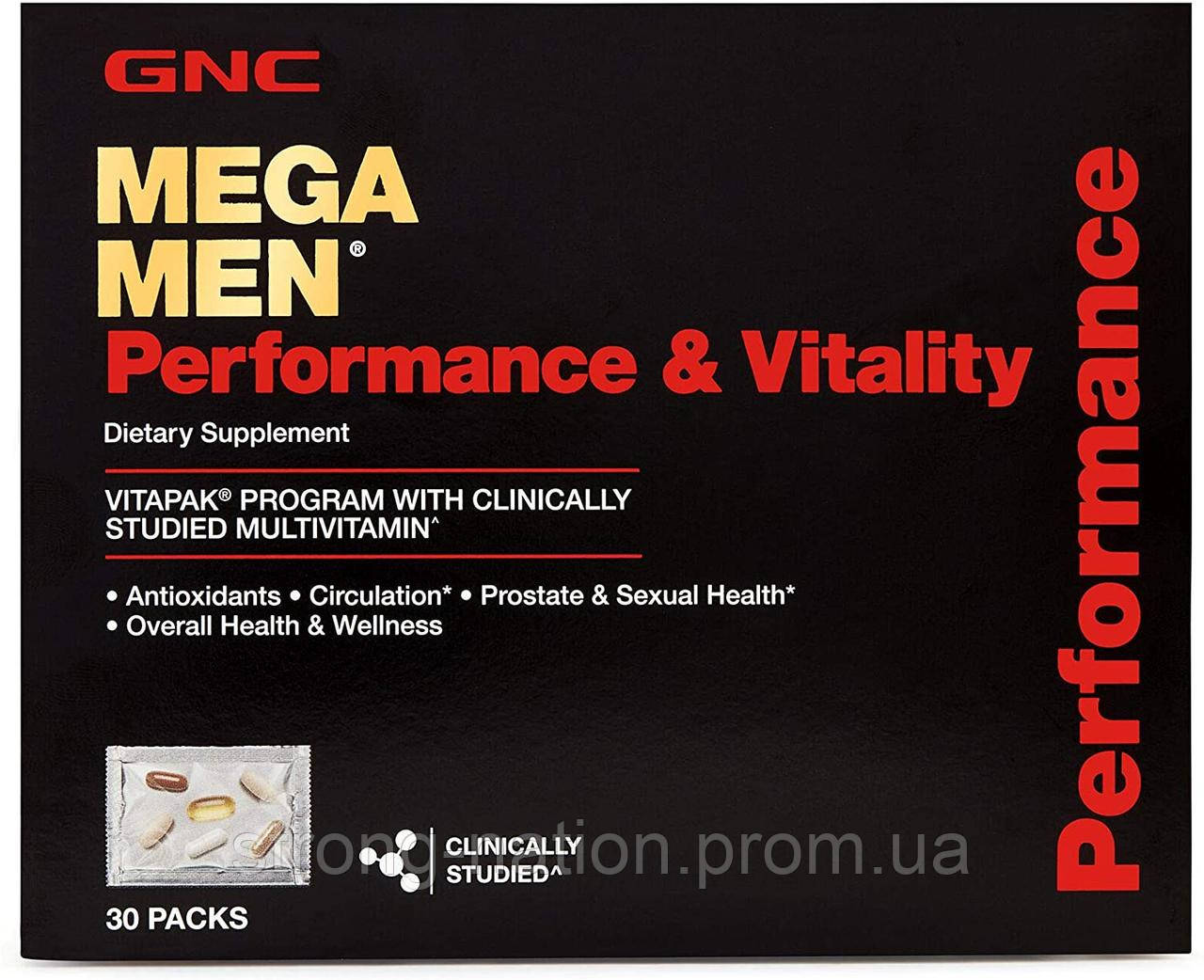 Mega Men PERFORMANCE VITALITY | 30 pak | GNC