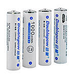 Акумулятори (батареї) AAA micro USB мізинчикові 665 мАч (1000mWh) 1.5 V Li-ion Doublepow - комплект 4 шт
