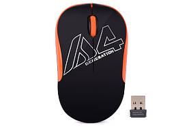 Миша бездротова V-Track USB, 1000dpi, A4Tech G3-300N (Black+Orange) - MegaLavka