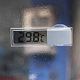 Термометр для автомобіля. Автомобільний РК цифровий термометр. Термометр для машини на присосці, фото 8