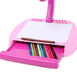 Проектор для малювання мольберт слайди, світло, фломастери Рожевий, фото 3