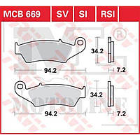 Тормозные колодки дисковые TRW LUCAS MCB669SI