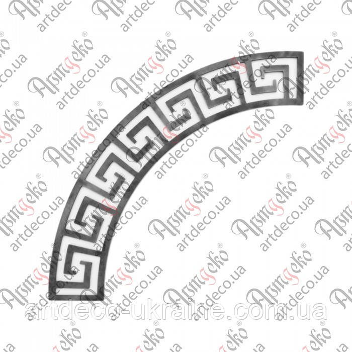 Кований меандр сегмент рамка R450х100х6 Арт. 69.044.06, фото 1