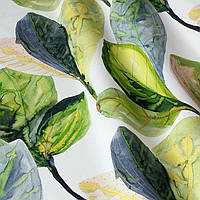 Декоративная ткань листья крупные акварель Испания 280см 88095v5