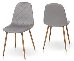 Стілець Ембер-L велюр світло-сірий / ніжки термо ТМ Мікс-Меблі, фото 3