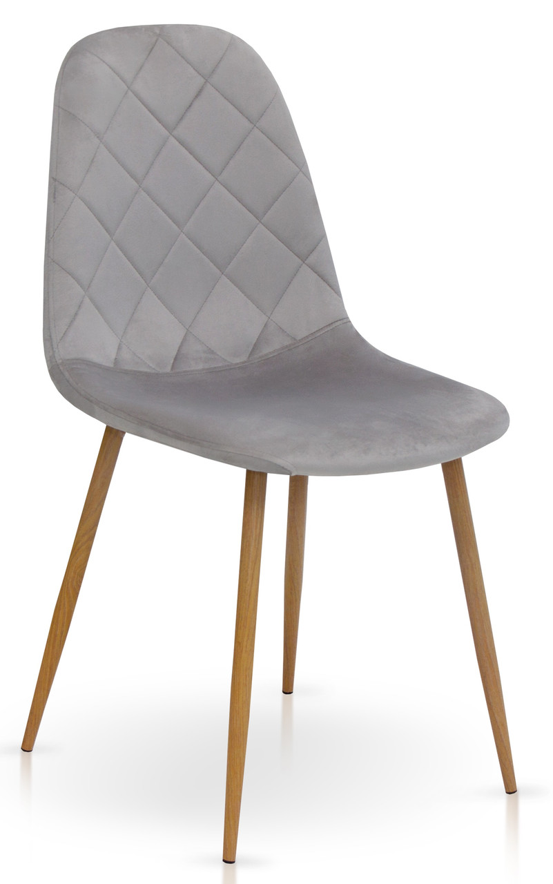 Стілець Ембер-L велюр світло-сірий / ніжки термо ТМ Мікс-Меблі