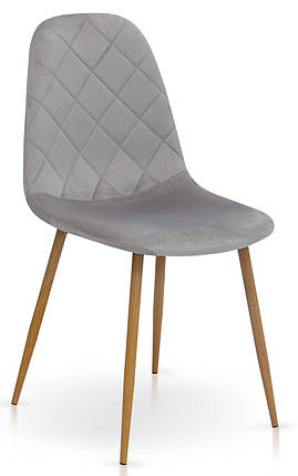 Стілець Ембер-L велюр світло-сірий / ніжки термо ТМ Мікс-Меблі, фото 1