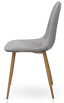 Стілець Ембер-L велюр світло-сірий / ніжки термо ТМ Мікс-Меблі, фото 4