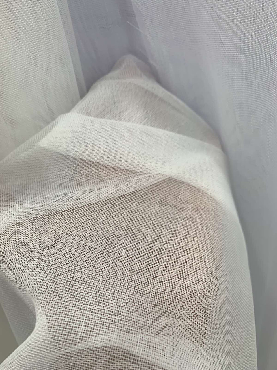 Тюль мікросітка льон (бамбук) Fantazi Молочний