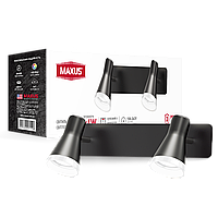 Спот світильник на 2 лампи MAXUS MSL-02W 2x4W 4100K чорний