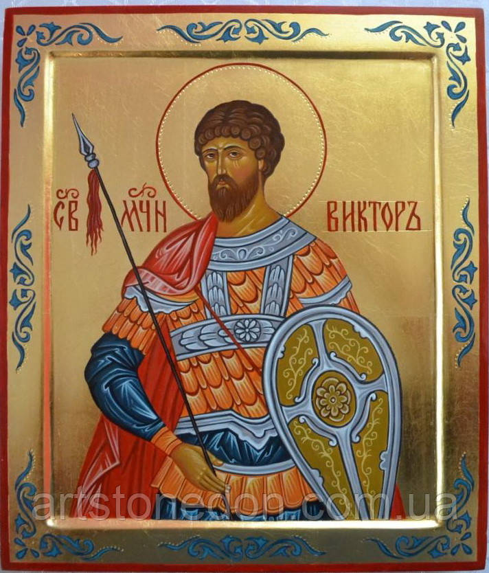 Ікона Святого Віктора писана на ковчежній дошці, фото 1
