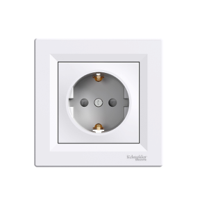 Розетка шнайдер зі шторками Schneider-Electric Asfora білий EPH2900221