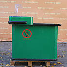 Касовий бокс із вузьким накопичувачем 150х110 см., лівий, зелений, з грошовим ящиком, Б/у, фото 6