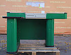 Касовий бокс із вузьким накопичувачем 150х110 см., лівий, зелений, з грошовим ящиком, Б/у, фото 8