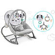 Дитячий шезлонг, Колиска-гойдалка з вібрацією Ricokids сірий 7323, фото 2