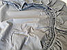 Постільний комплект білизни Літній ранфорс простирадло на гумці Сірий Лелека Текстиль, фото 6