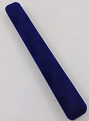 Футляр для браслета, ланцюжка вузький синій оксамитовий 977А
