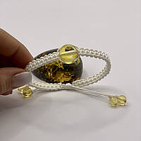 Браслет із натурального бурштину куля, браслет із бурштину