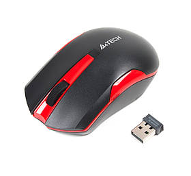 Миша бездротова V-Track USB, 1000dpi, A4Tech G3-200N (Black+Red) - MegaLavka