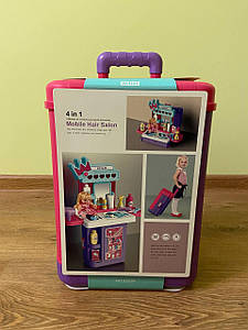 Дитячий ігровий набір валіза-трюмо 8254P туалетний столик для дівчаток + Подарунок