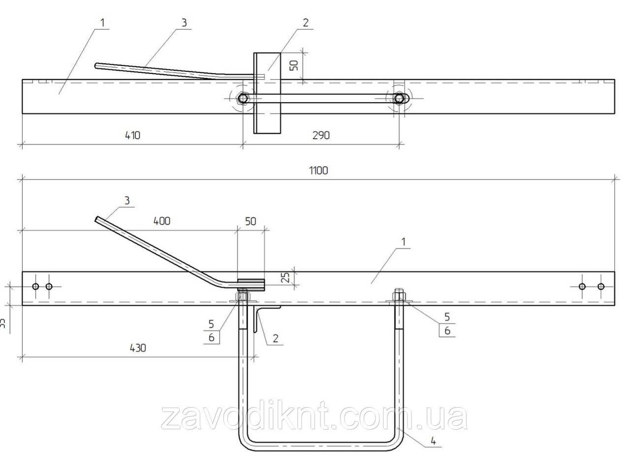 Кронштейн гарячеоцинкований КР35з-ОПН11 1.19/6-26, фото 1