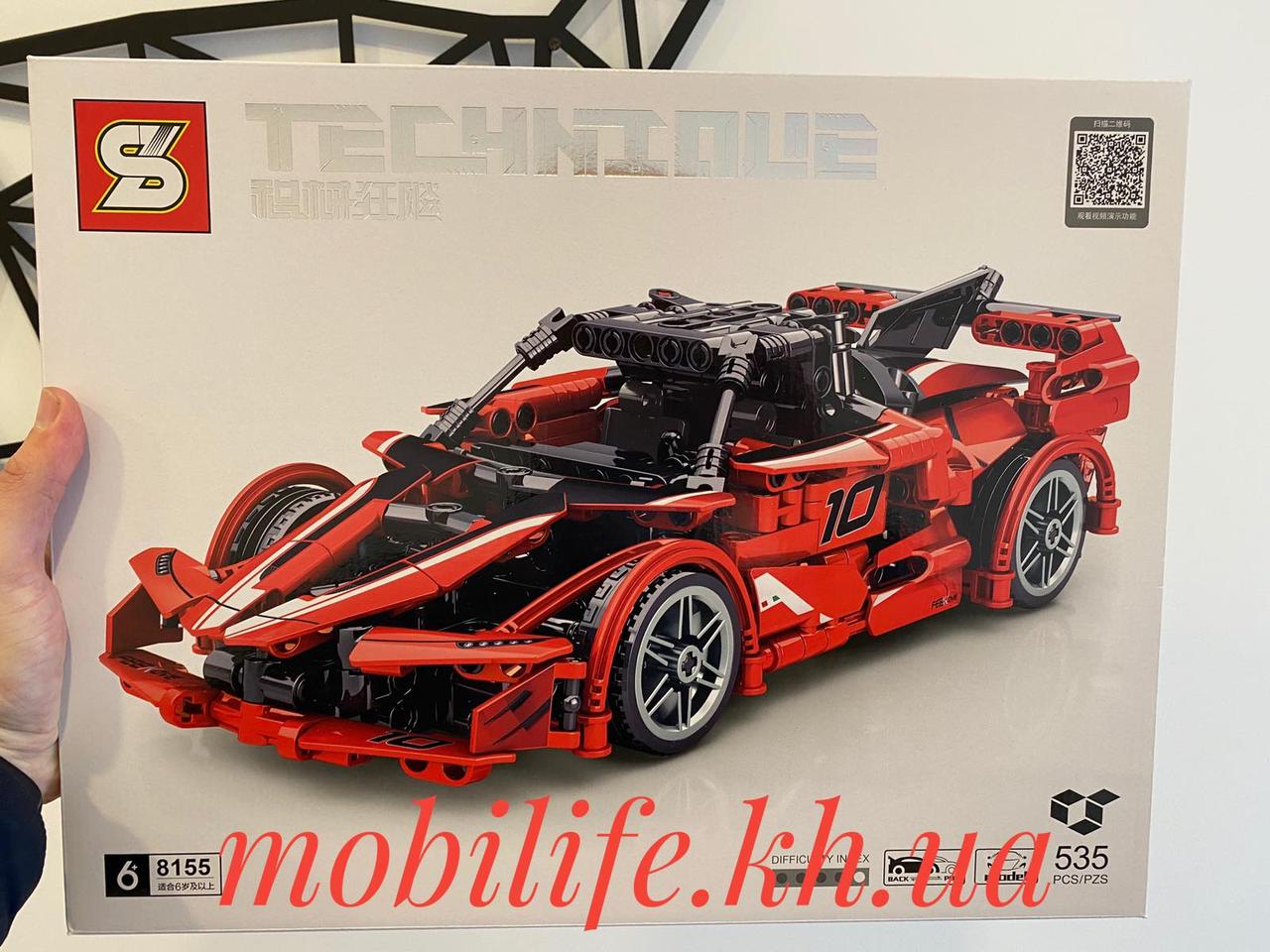 Великий Конструктор Технік (Technic) спортивна машина Ferrari FXX 26,3 см/535 деталей/Інерція/