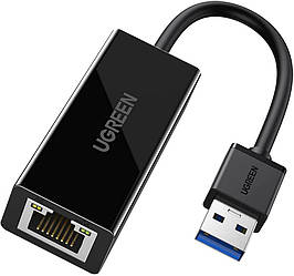 Мережевий адаптер Ugreen USB 3.0 to Gigabit RJ-45 Ethernet Card adapter 10 см Black (CR111)