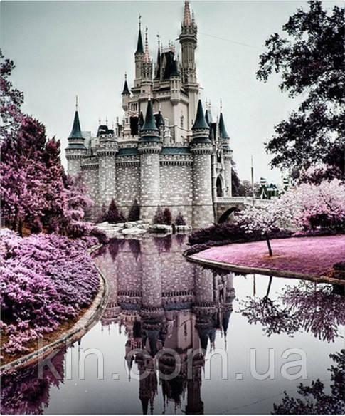 Алмазна вишивка на підрамнику Казковий замок на березі 40 х 50 см (арт. TN773), фото 1