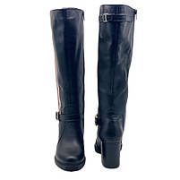 Чоботи жіночі демісезонні чорного кольору на підборах 6см "Style Shoes", фото 3