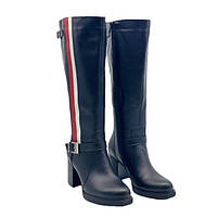 Чоботи жіночі демісезонні чорного кольору на підборах 6см "Style Shoes", фото 2