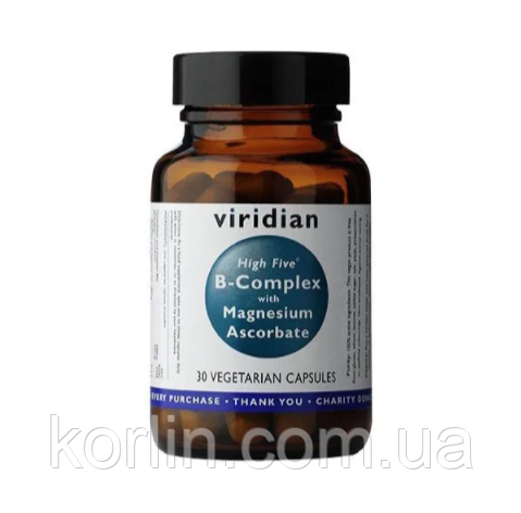 Вітамінний комплекс Групи B 30 кап Viridian B-Complex High Five Англія Доставка з ЄС