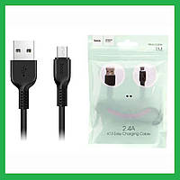 Кабель microUSB Hoco X13 Easy Charge 1м (2.4A) черный