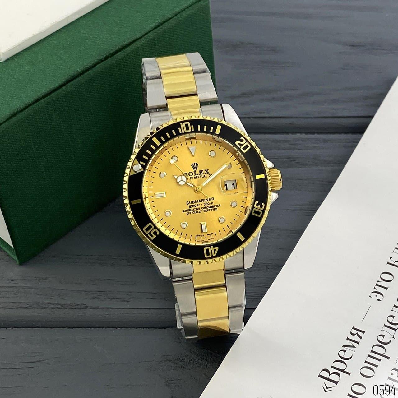 Rolex Submariner 2128 Silver-Gold-Black-Gold Наручний годинник