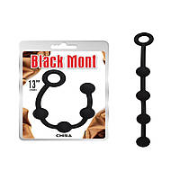 Силіконові анальні буси Chisa Black Mont P Storm Beads  S/M