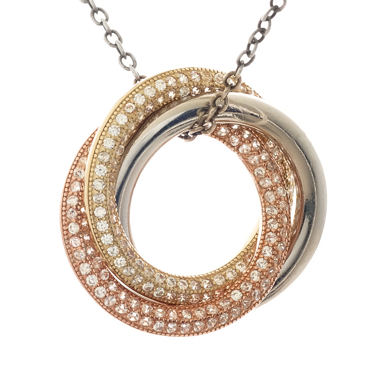 Підвіска срібна жіноча 925 проби з цирконієм і позолотою, прикраса зі срібла на шию для дівчини, фото 1