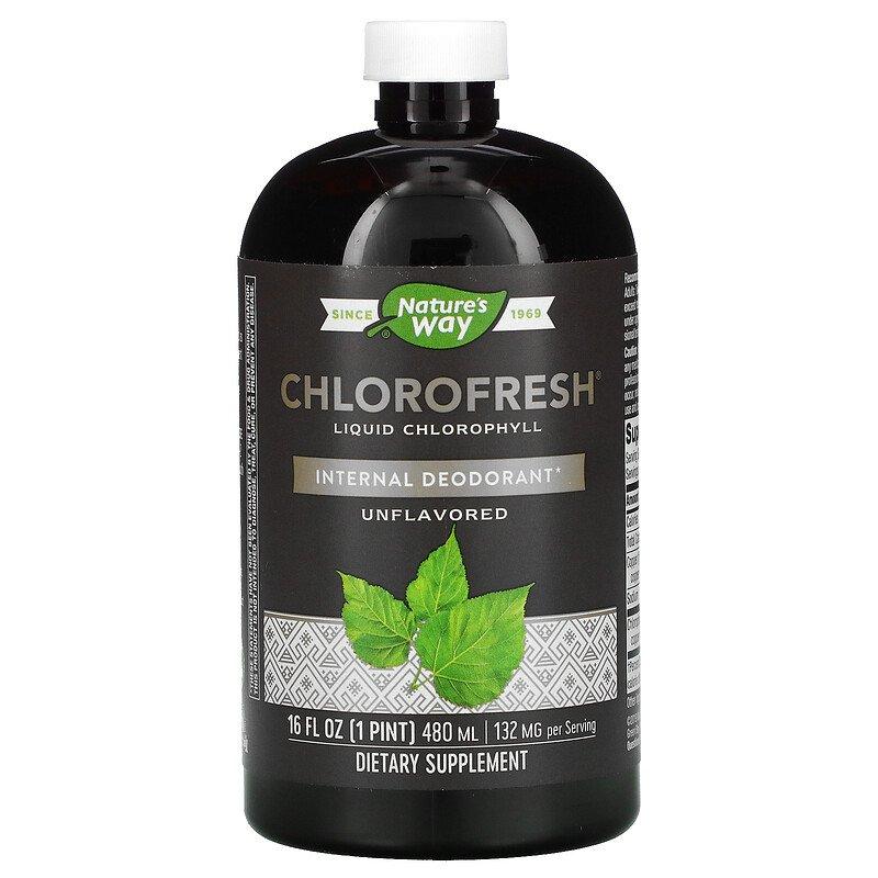 Nature's Way, Chlorofresh, рідкий хлорофіл, без добавок, 480 мл (16 рідк. унцій)
