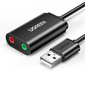 Зовнішня звукова карта USB стереофонічна UGREEN підтримує всі ОС