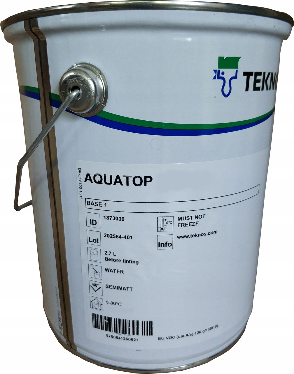 Лак TEKNOS AQUATOP 2600-24 водний напів-глянцевий для зовнішнього застосування (для зовнішніх дверей та вікон)