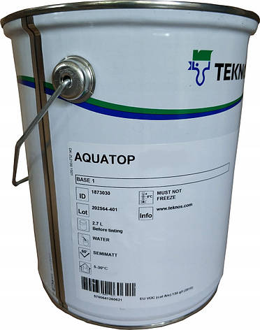 Лак TEKNOS AQUATOP 2600-24 водний напів-глянцевий для зовнішнього застосування (для зовнішніх дверей та вікон), фото 1