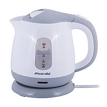 1719B Чайник Kamille 1л., електричних ма. пластик / білий з сірим. /