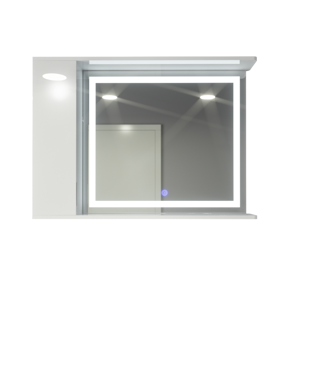 Дзеркальна шафа ШК34 (1000х700х160) з LED підсвічуванням з сенсором двері ліворуч