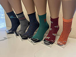 Шкарпетки, жіночі шкарпетки Бавовняні «Кольорові з малюнками асорті»