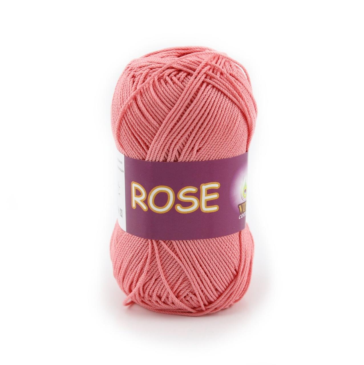 Пряжа Роза (Rose) Вита Котон 3905-рожевий-корал, Рожевий корал - фото 2 - id-p1499522509